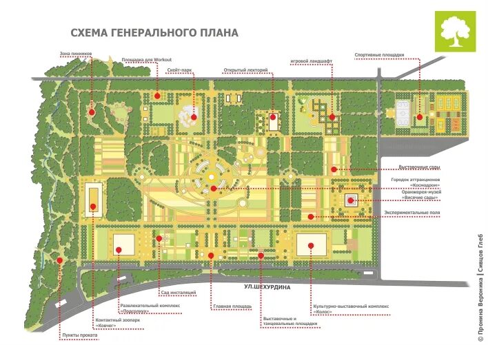 Краснодар парк план схема Реконструкция парка культуры и отдыха "Урда" " NUFUZ Architecture & Design