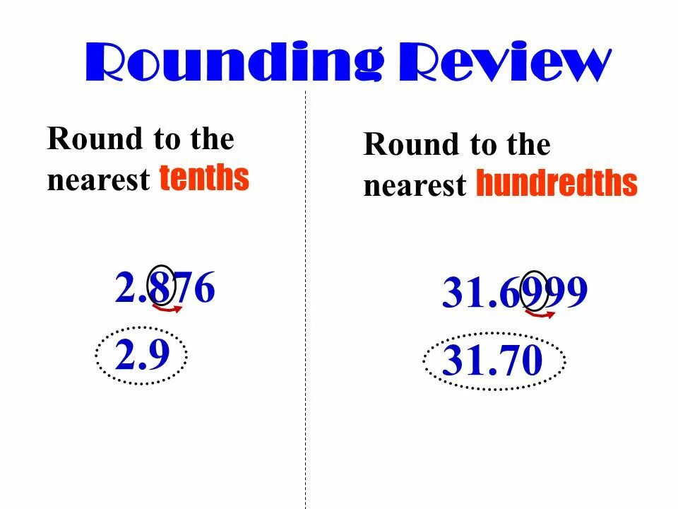 Round to nearest. Round to the nearest Tenth. Round to the nearest hundredth. Round 1.521 to the nearest Tenth.. Round 6.74 to the nearest Tenths..