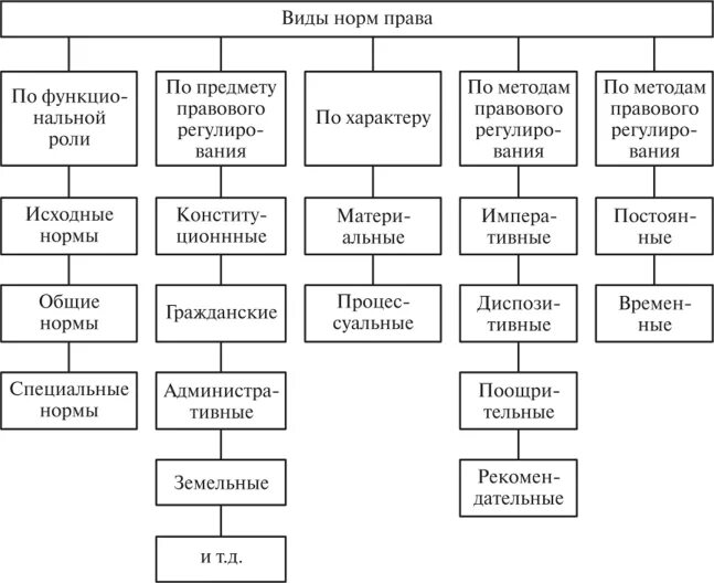 Примеры правовых норм законов. Классификация правовых норм схема. Разновидности юридических норм схема.