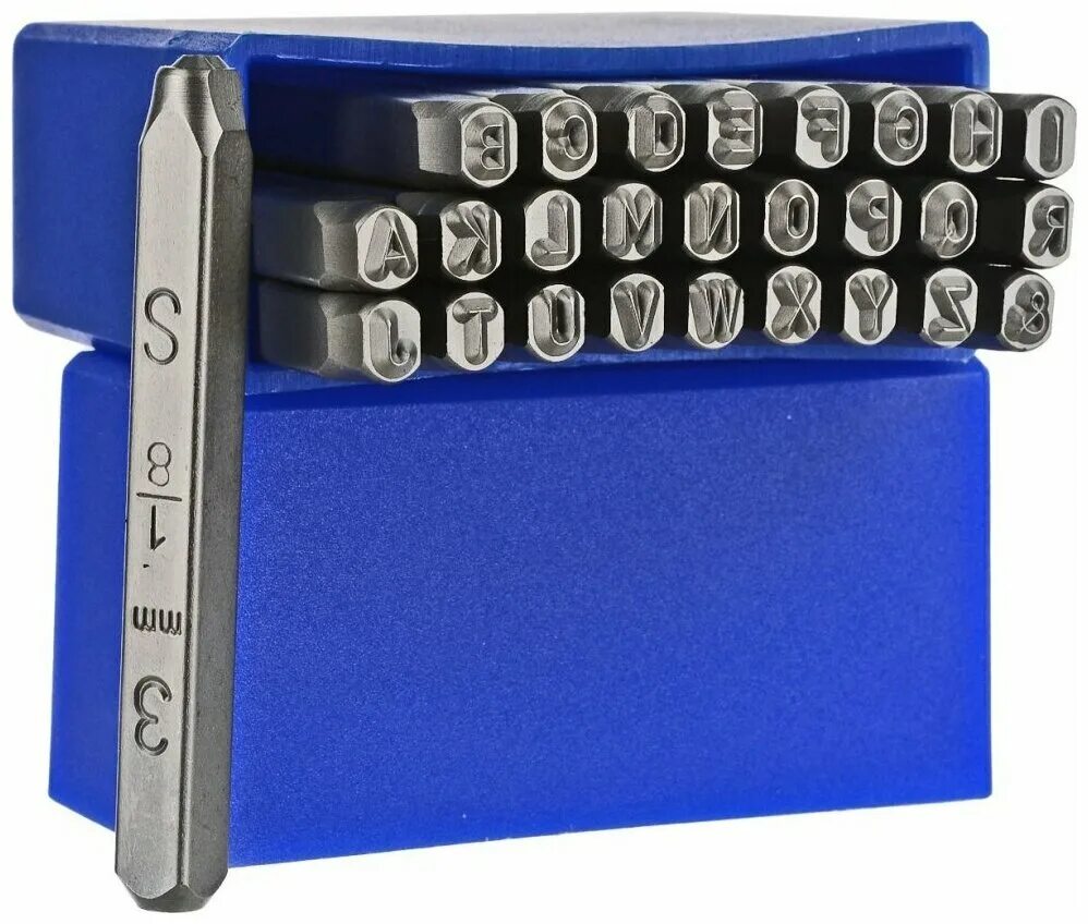 набор клейм техмаш 12238. клейма буквенные. клеймо по металлу. клейма буквенные. клейма буквенные № 10.