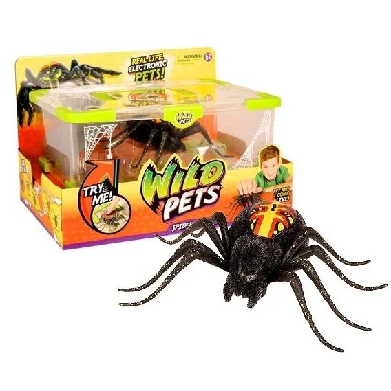 Good wild pets. Интерактивная игрушка робот Moose Wild Pets Spider паук 29001. Moose Toys пауки. Игрушка паук с грушей. Игрушка паук оранжевый Ходячий.