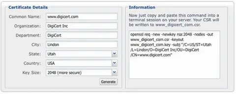 Openssl new key