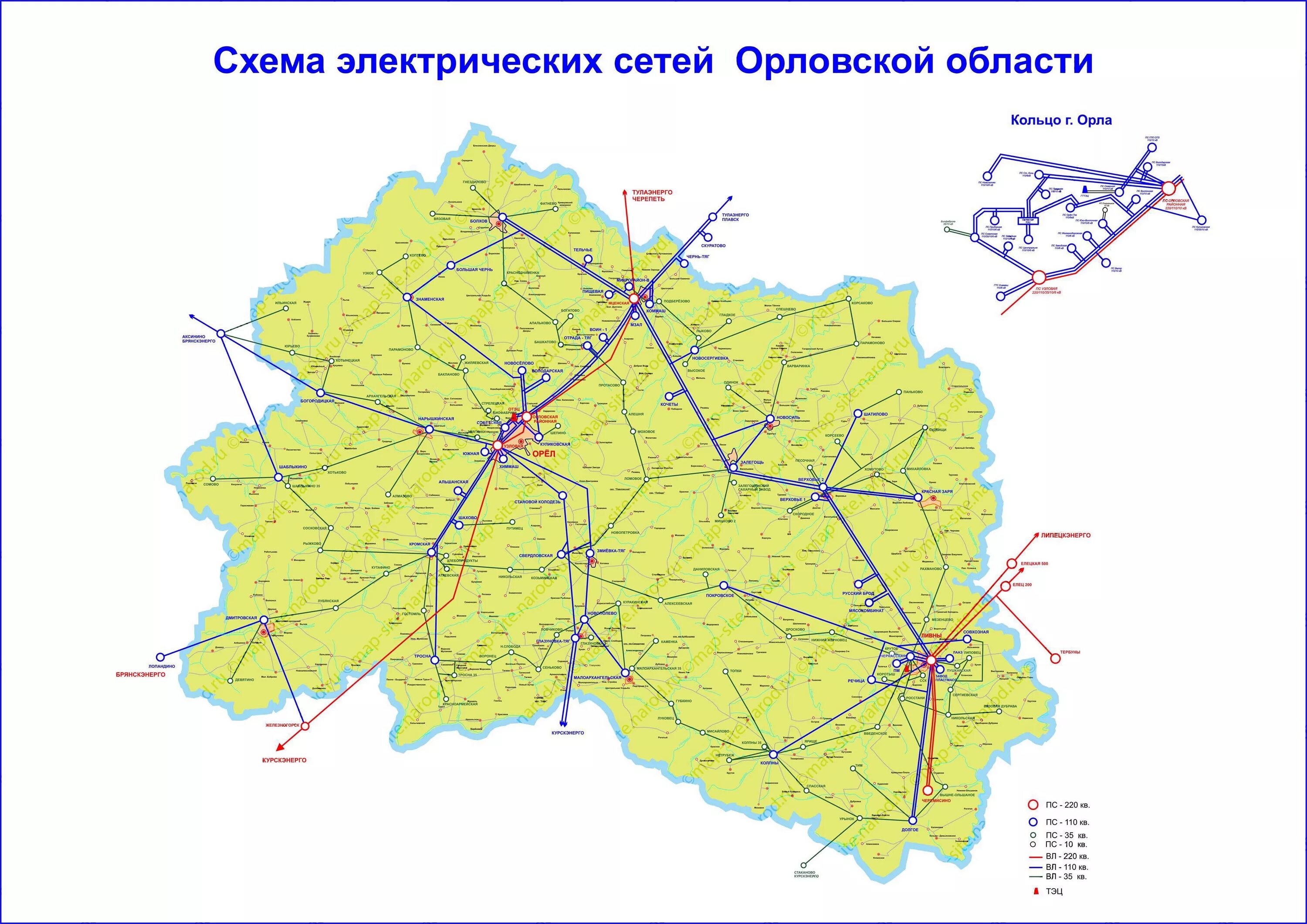 Линия орловская область. Схема ЛЭП Орловской области. Карта дорог Орловской области. Орловская область схема. Карта ЛЭП Орловской области.