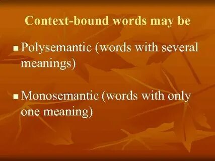 Several meaning
