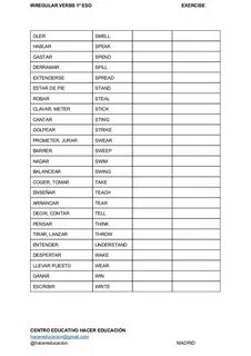 Irregular exercises