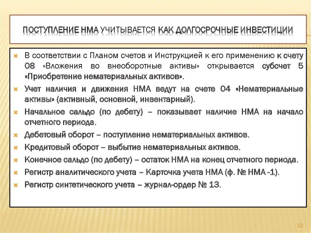 Учет нематериальных активов - презентация онлайн