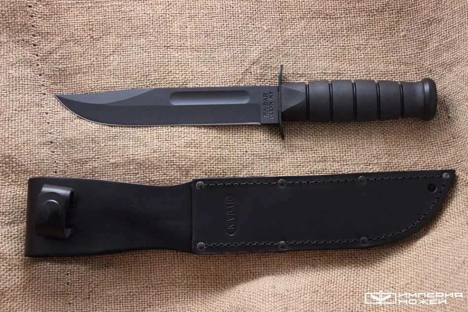 KA-BAR, USMC 7" Tactical Knife with Brown Leather Sheath 1217 Tactical knives,