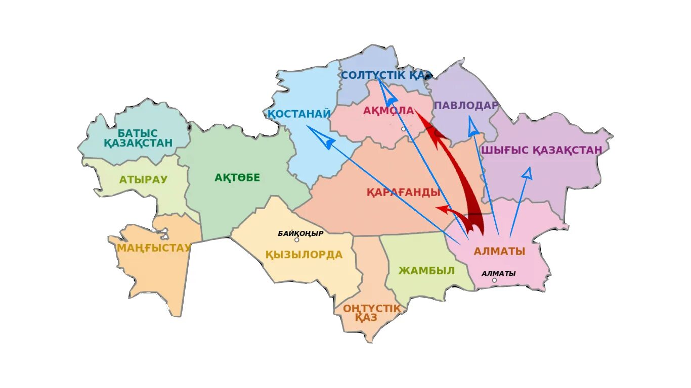Казахстан субъект россии. Северный Казахстан карта. Карта Казахстана с городами. Южный Казахстан регионы Казахстана.