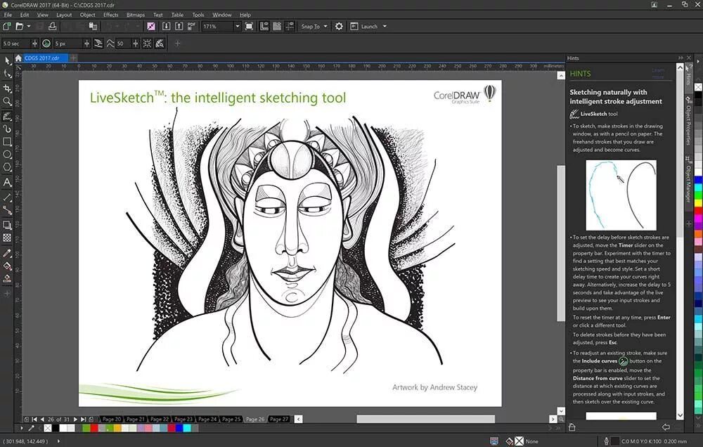 Графический редактор coreldraw. Coreldraw Graphics Suite 2017. LIVESKETCH coreldraw. Стилистический портрет в coreldraw.