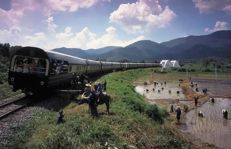 Eastern & oriental Express. Oriental Express Train. Путешествие на поезде. Железная дорога "Luxury the Journey". Long train journey