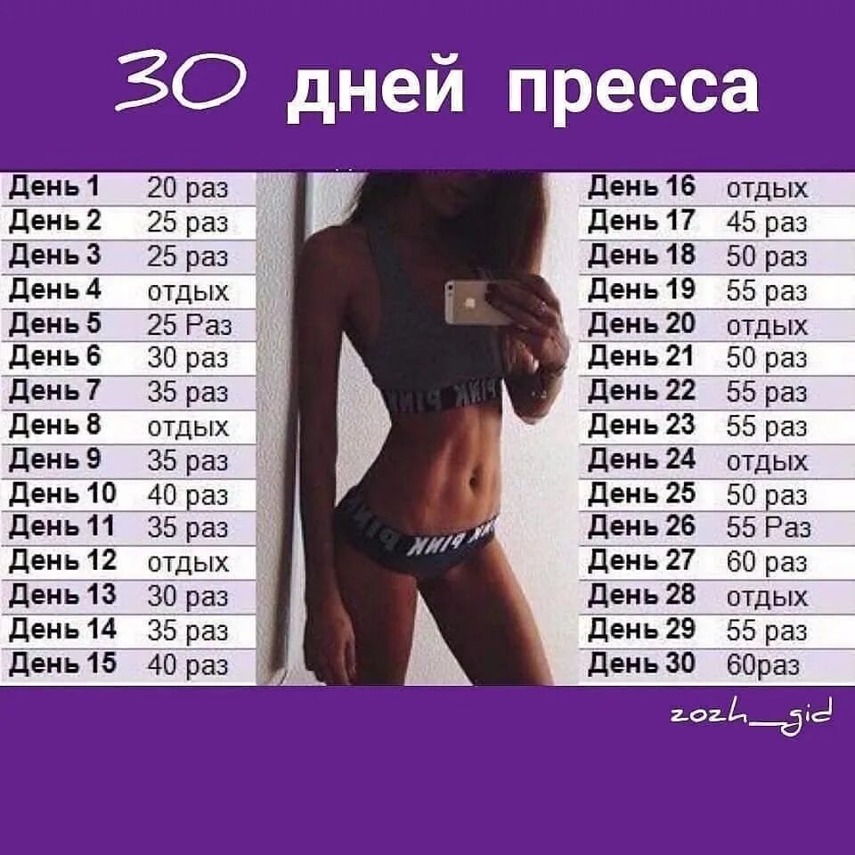 Пресс на 30 дней для девушек. Упражнения для похудения по дням. Пресс программа тренировок на 30 дней. Пресс на 30 дней для девушек для похудения. По 20 25 раз