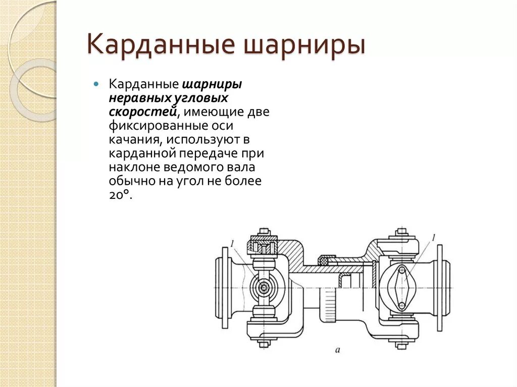 Карданный шарнир неравных угловых скоростей схема. Схема жесткие карданные шарниры. Типы шарниров в карданной передаче. Кинематическая схема карданного шарнира.