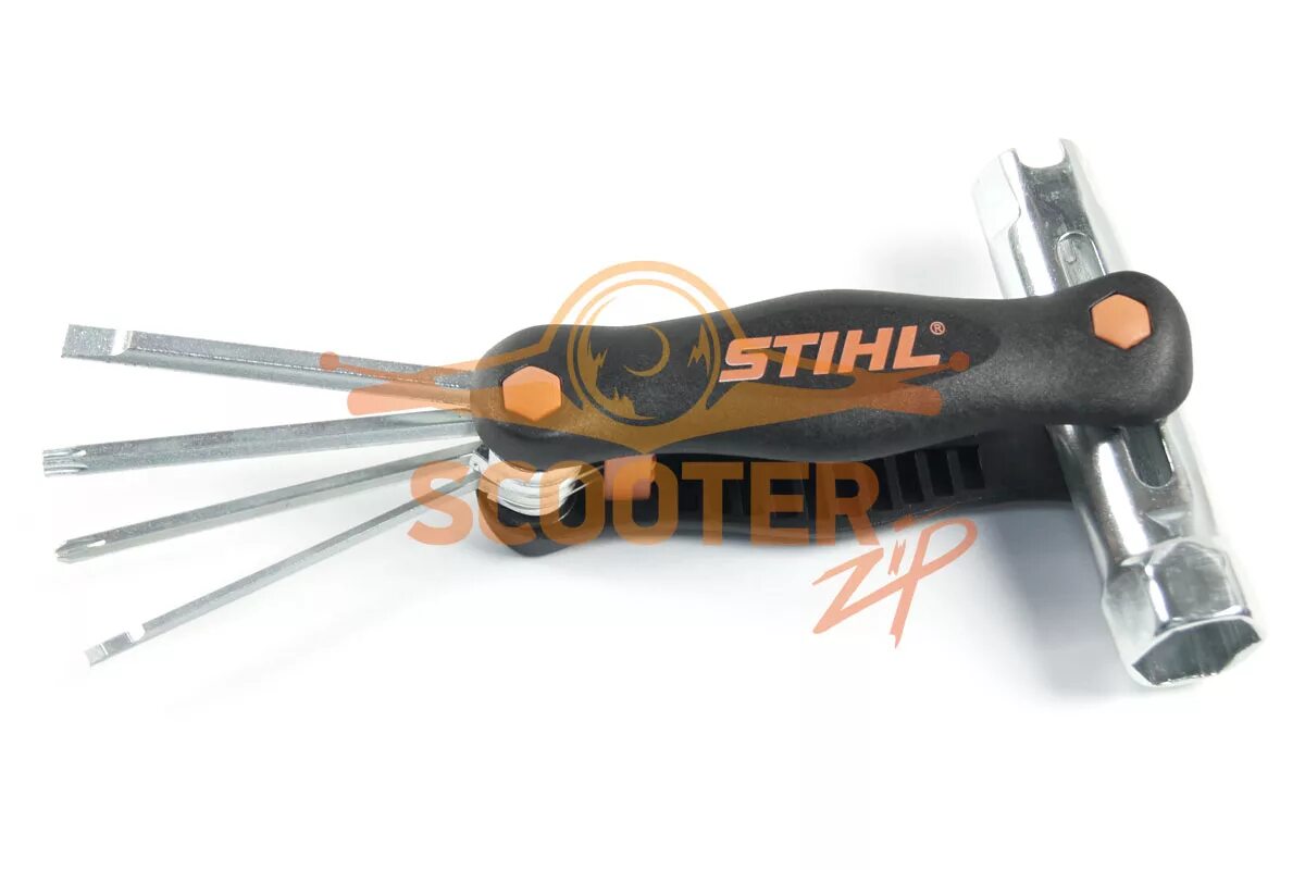 Ключ отвертка для бензопилы штиль Stihl. Свечной ключ для пилы Stihl-180. Комбинированный ключ Stihl (арт: 1129-890-3401). Ключи звездочки Stihl-180.