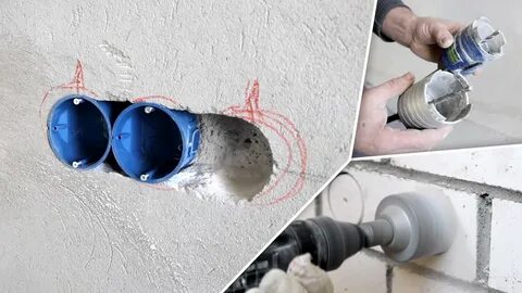 Сверлим отверстия под розетки