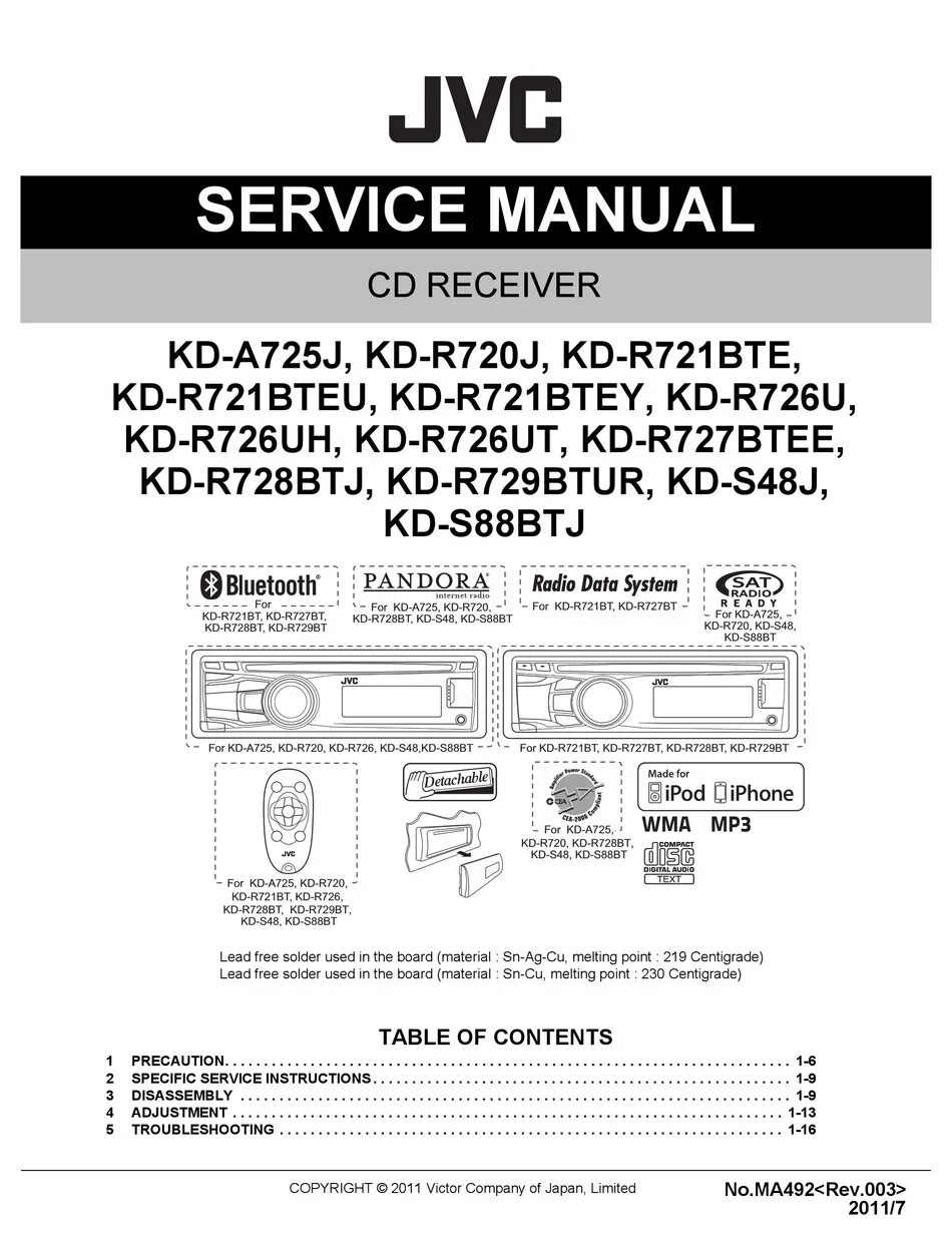 Service manual jvc. JVC KD-dv7408. JVC KD dv7407. JVC r521. JVC KD 521.