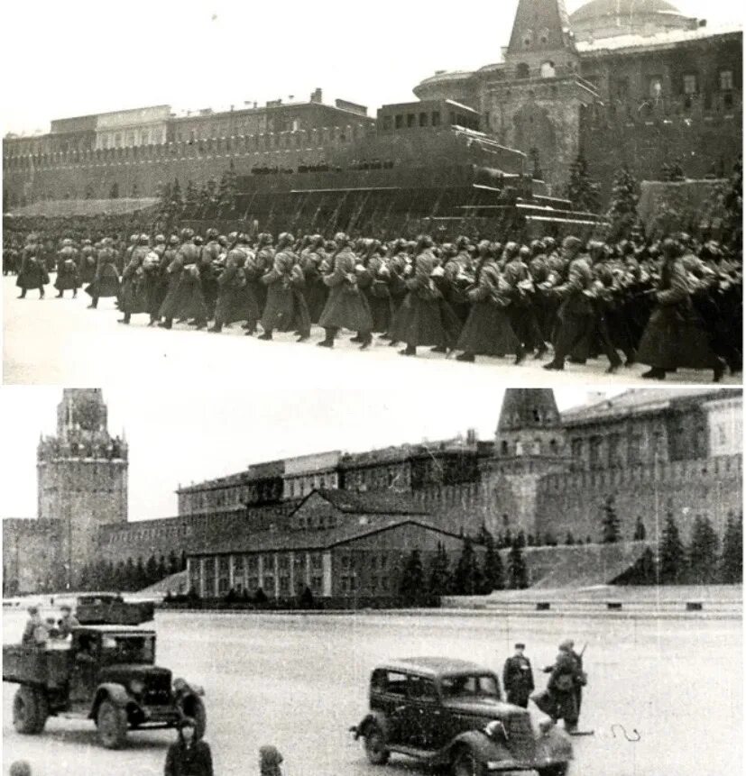 Мавзолей Ленина 1941. Замаскированный мавзолей Ленина 1941. Кремль Москва 7 ноября 1941. Парад 1941 года на красной площади в Москве. Парад во время войны