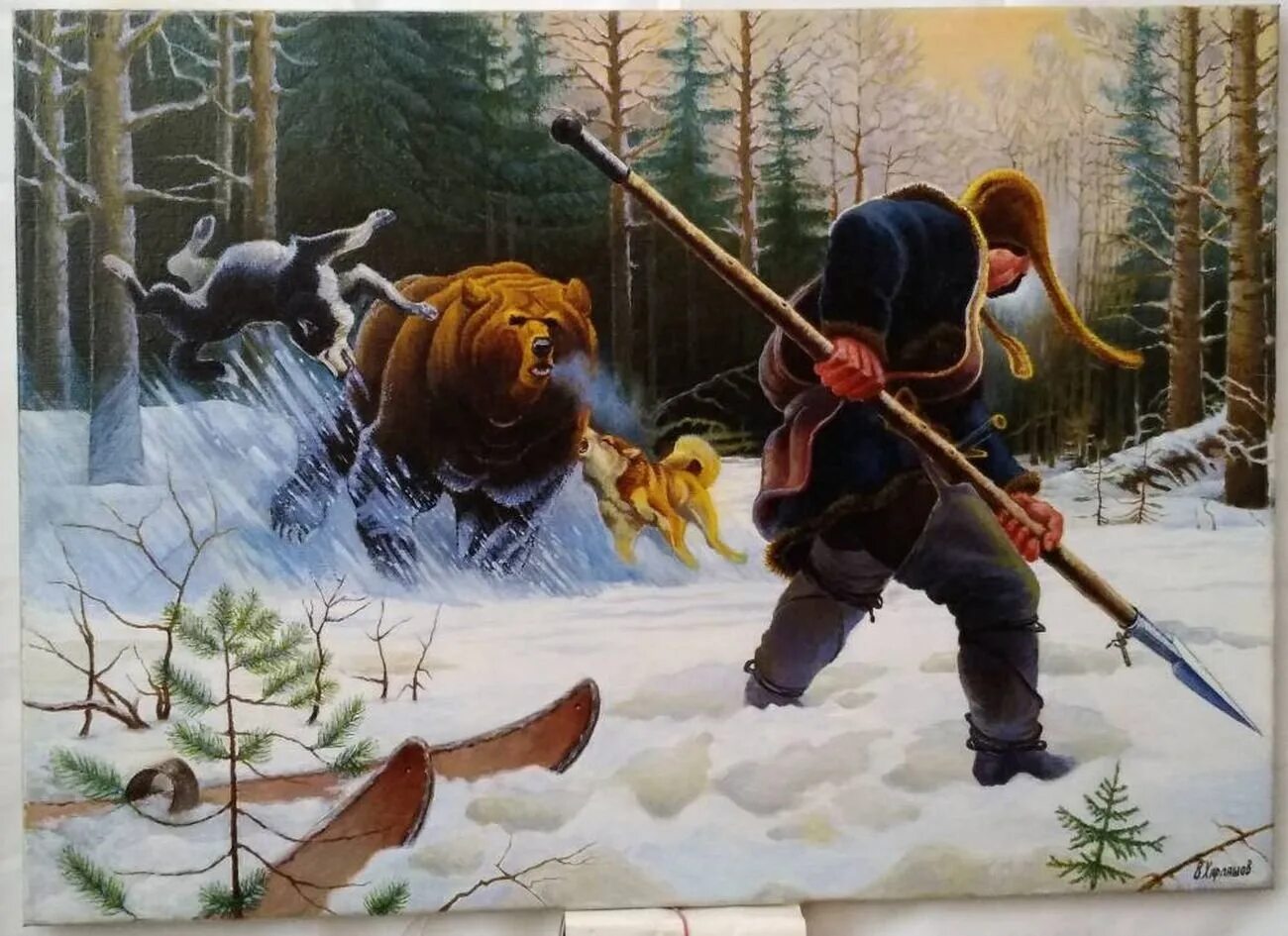 «охота на медведя» ( 2013 г. охота ведать. охота на медведя с рогатиной. охота на медведя с рогатиной. собака на охоте.