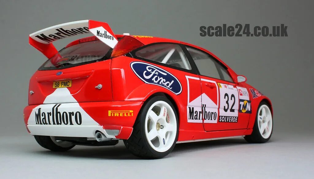 Ford RS 200 Мальборо. 1:24 Декали Форд. Marlboro WRC. Сборная модель ралли из бумаги. New 1 32