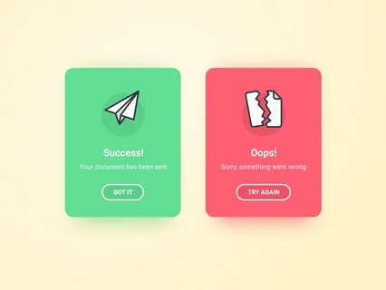 Success message