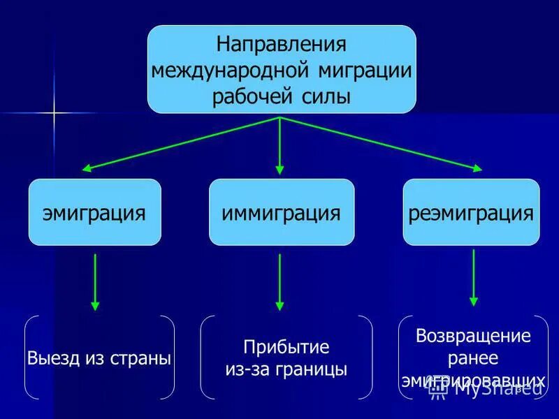Направление миграции рабочей силы. Направление миграции рабочей силы