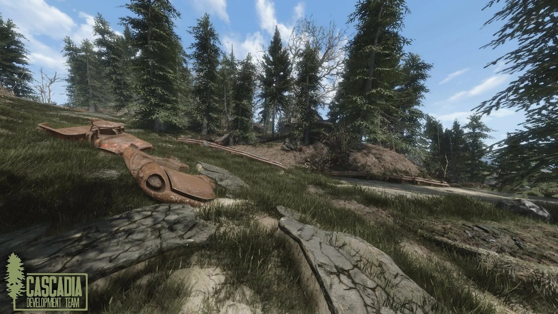 Custom environment. Фоллаут каскадия. fallout cascadia concept art. fallout 4 environment. fallout 4 мод fallout cascadia.