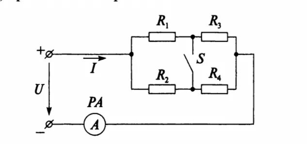 Как изменится сопротивление если замкнуть ключ. Эквивалентная схема амперметра. Определите эквивалентное сопротивление цепи (рис. 1.9).. Показания амперметра. Замкнутая цепь состоящая из 3 резисторов.