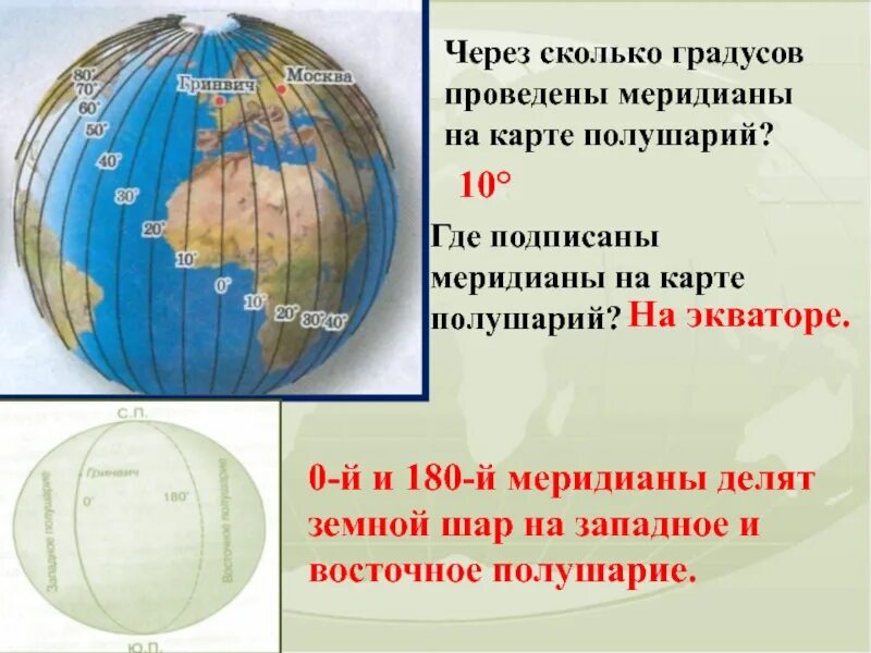 Как называется линия которая делит земной шар. 180 градусов меридиана. градусная сеть. 180 меридиан на градусной сетке. нулевой и 180 меридиан на карте полушарий. 180 меридиан на карте полушарий 5 класс география.