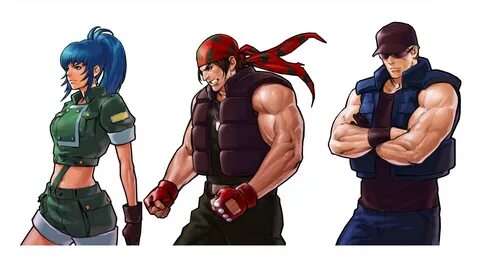 Artwork Ikari Warriors Team The King Of Fighters 2002 UM por Hiroaki.