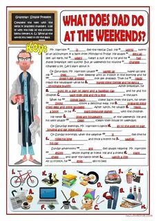 WHAT DOES DAD DO AT THE WEEKENDS? ge.: English ESL worksheets pdf & doc