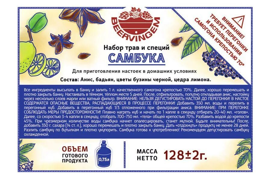 Состав самбуки