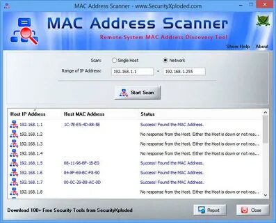 Find mac address