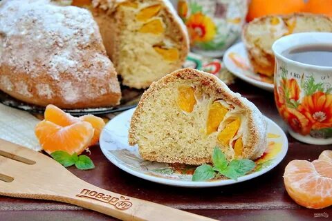 Шарлотка с мандаринами рецепт