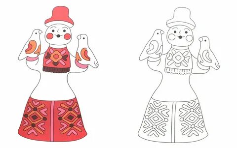 Рисунок каргопольской игрушки