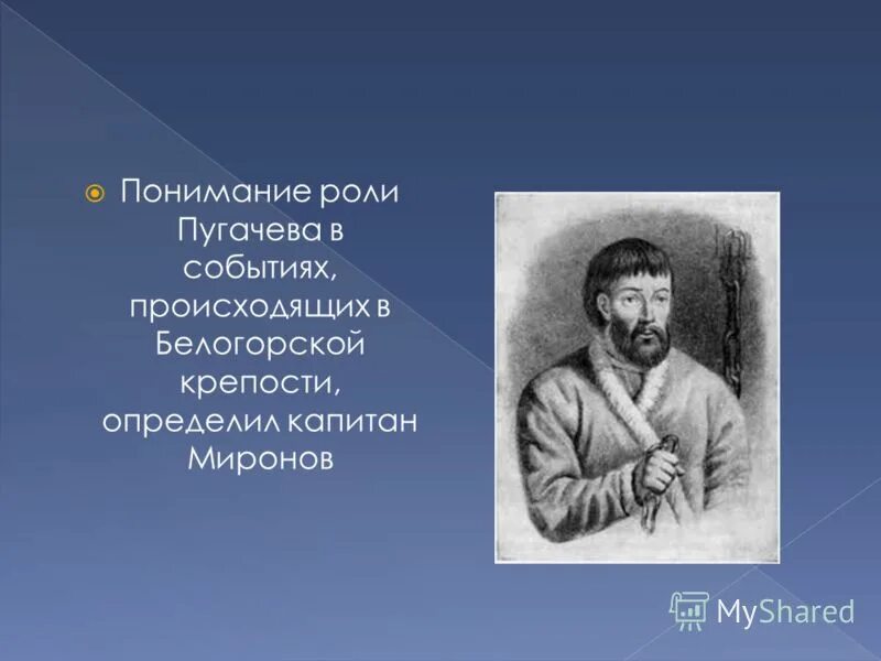 Укажите фамилию коменданта белогорской крепости казненного пугачевым