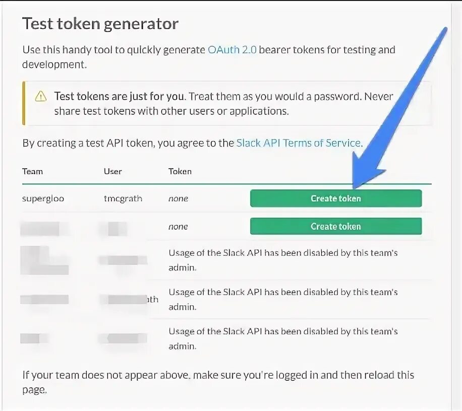 Test tokens. Test tokens