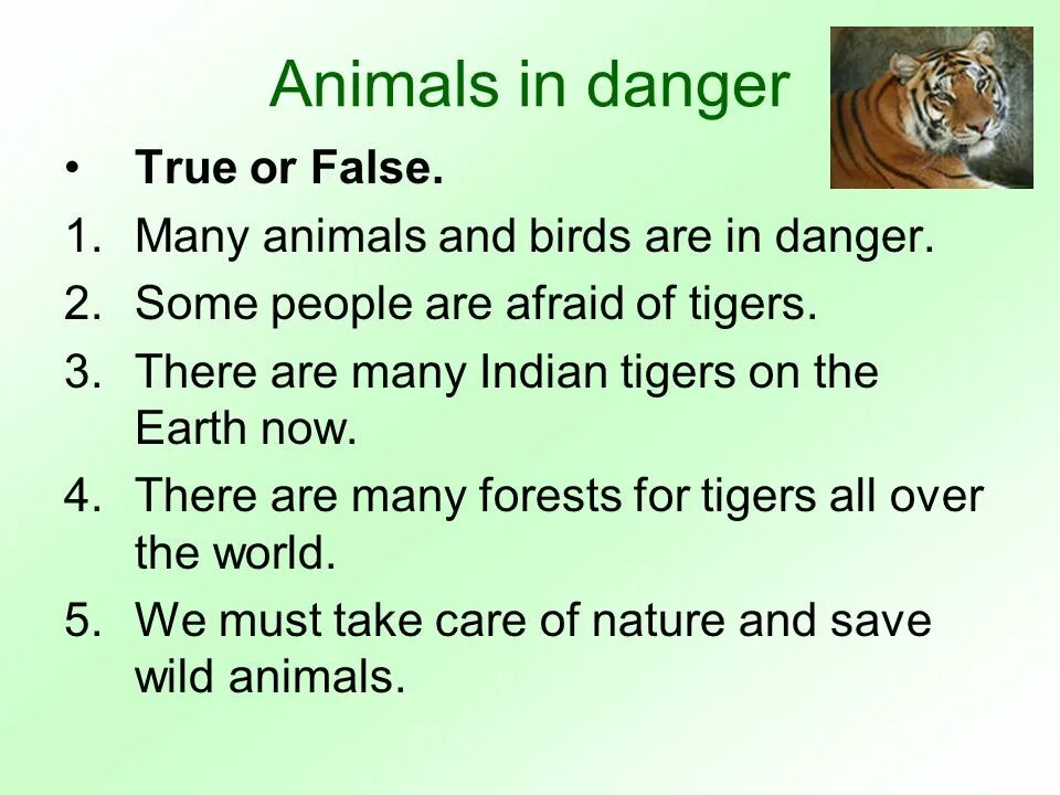 Предложения true false. Animals English презентации. Английский язык true or false. Топик по английскому animals in Danger. Задания true or false по английскому.