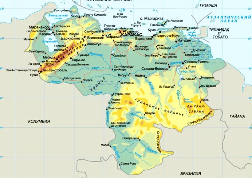 Озеро маракайбо материк. Географическое положение Венесуэлы на карте. Венесуэла карта географическая. Где Страна Венесуэла (карта).
