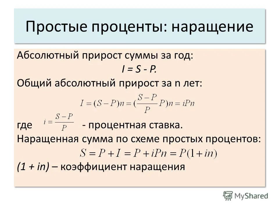 Определить наращенную сумму по простой ставке