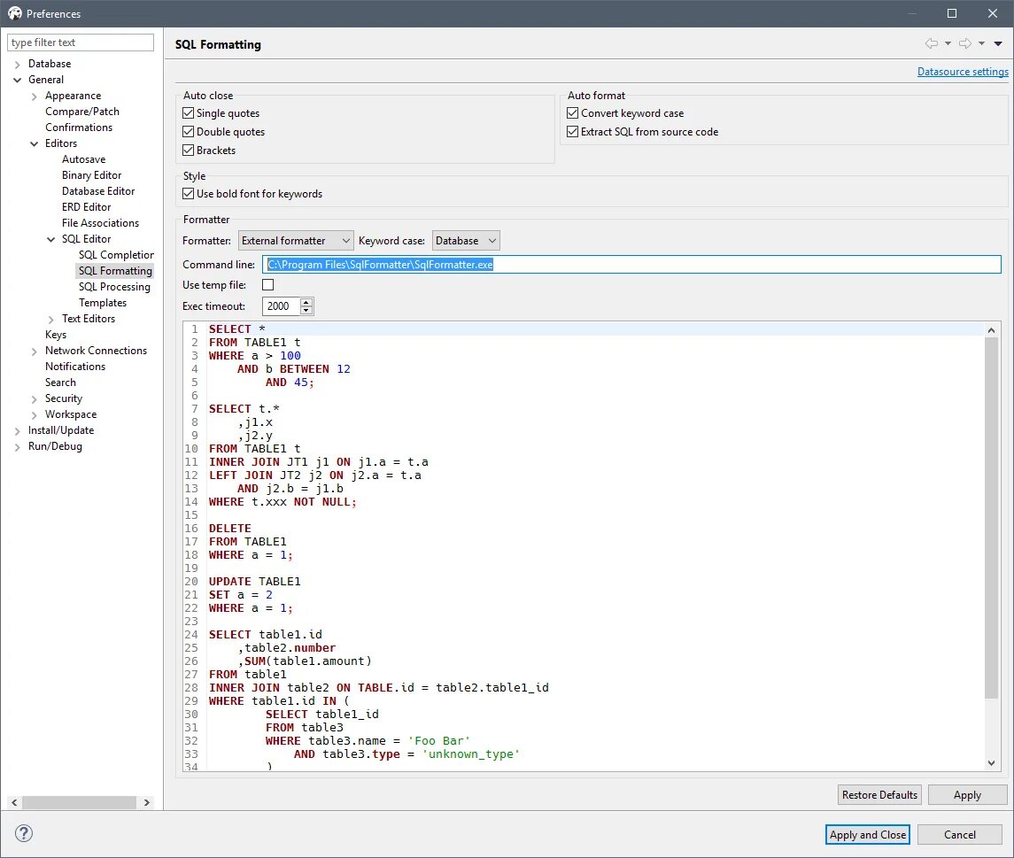 Mssql format