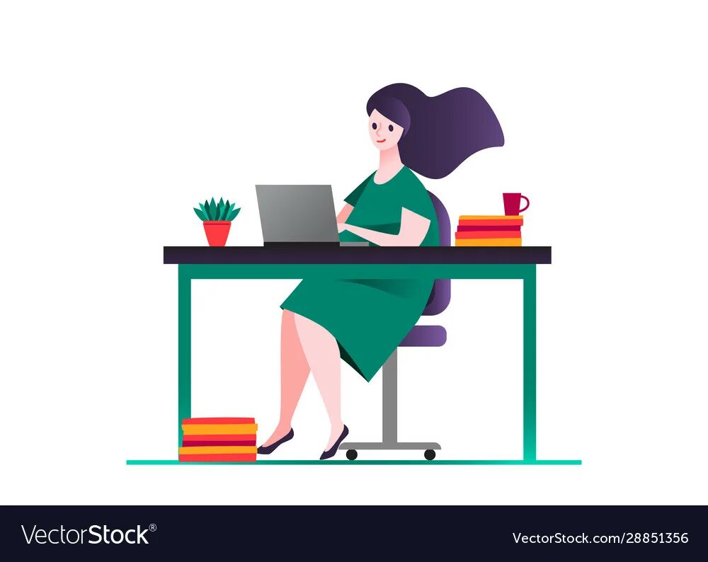 The computer is on the table