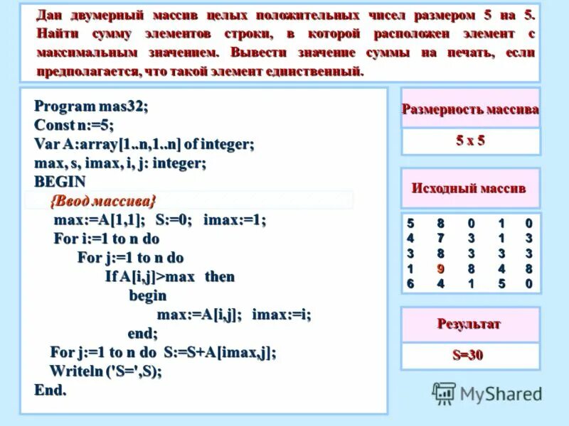 Чему равен 5 элемент массива. Элементы двумерного массива. Двумерный массив чисел. Размерность массива объем массива. Нахождение положительных элементов массива.