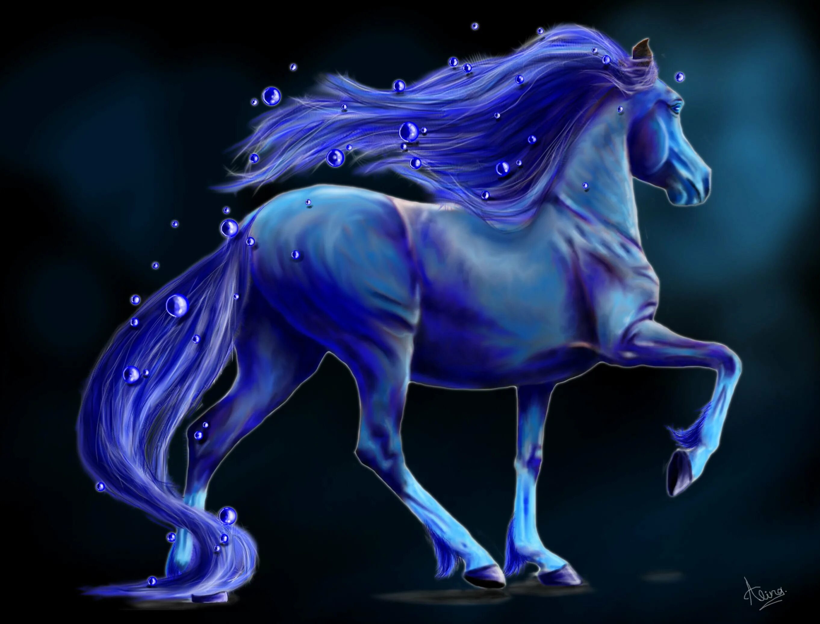 Синяя лошадь. Магические лошади. Красивые Единороги. Лошади волшебные. Синий единорог