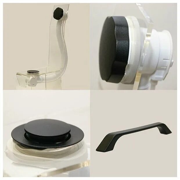 перелив для ванной черный