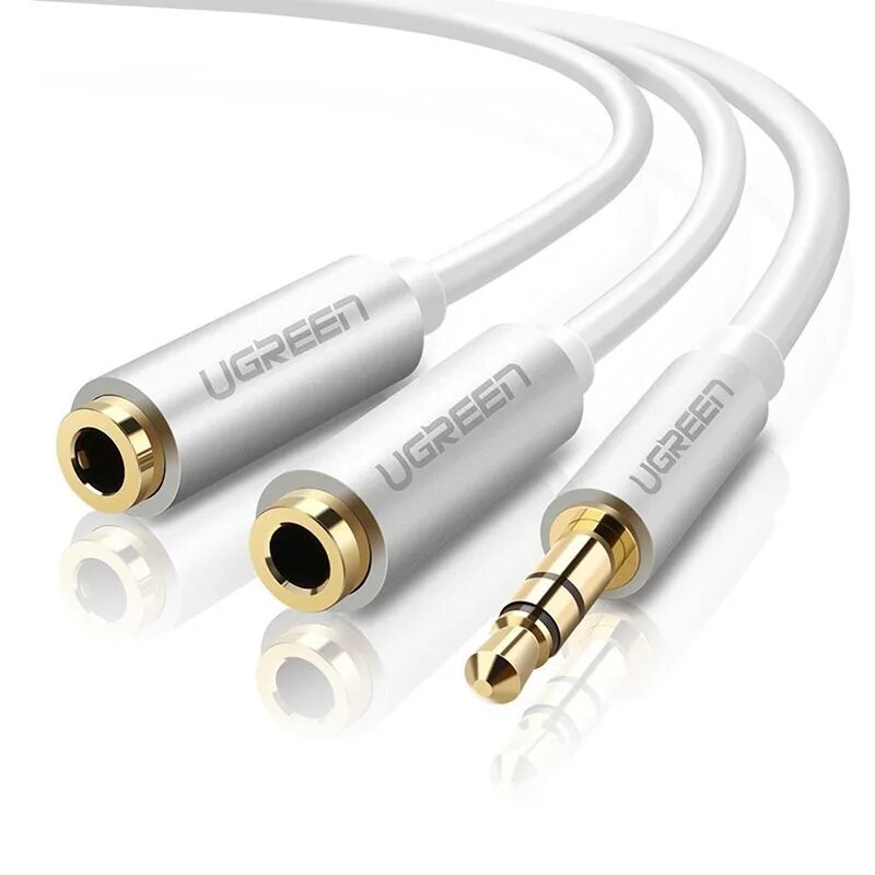 3.5Mm Jack Headphone+Mic Audio Splitter.. Разветвитель аудио кабеля 3.5mm Mini Jack 1x3. Ugreen Jack 2,5mm - Jack 3.5mm. Сплиттер Джек 3.5 для микрофона и наушников. Переходник aux для наушников