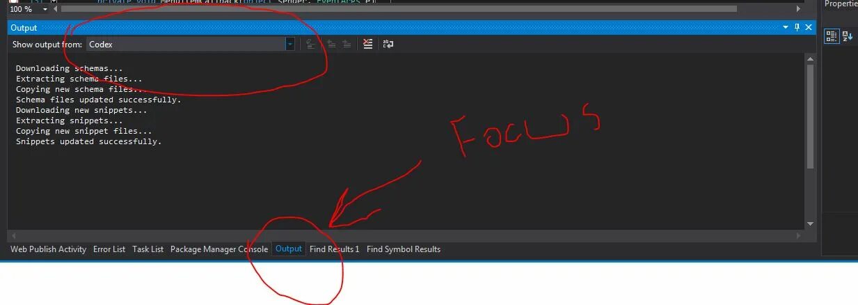 Logs output. Окно output visual studio. окно вывод в visual studio. окно вывода в visual studio 2025. окно вывода g (s) = 0.000000001.