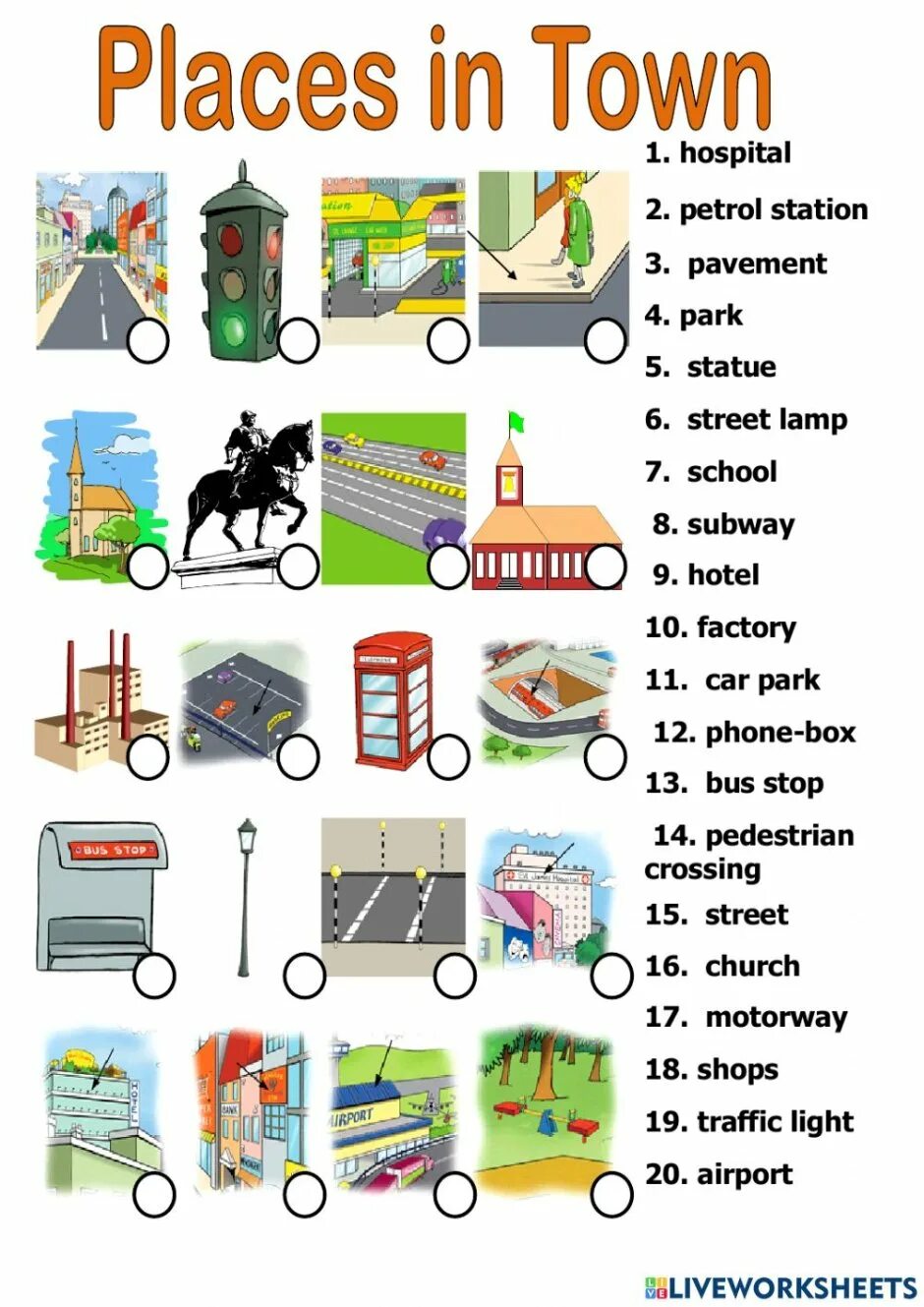 In town are. Town City Vocabulary английский. Places in the City английском. Задания по английскому на тему город. Слова по теме город на английском.