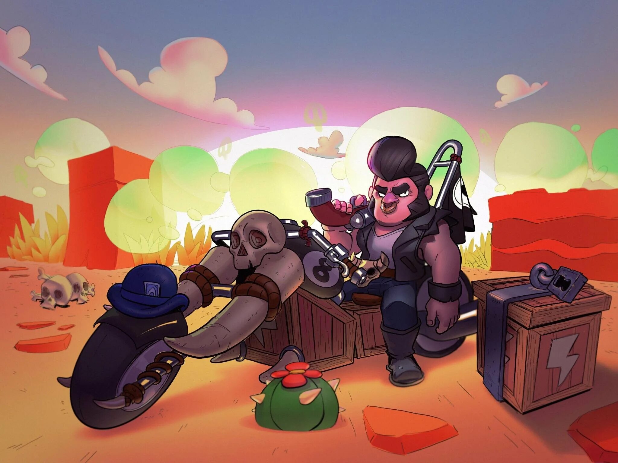 Булл БРАВЛ САТСР. Булл Браво старс. Булл арт Brawl Stars. Булл из БРАВЛ старс арт.