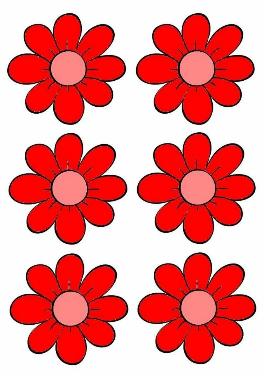 трафареты цветов цветные. яркие цветы для вырезания. разноцветные цветочки. цветочки для аппликации шаблоны. цветок шаблон для вырезания.