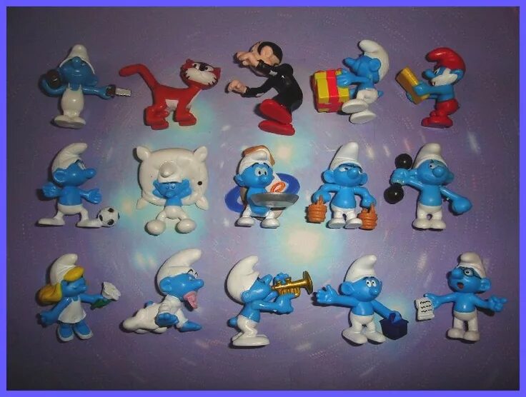 Синие киндеры. Коллекция смурфиков из Киндер 1996. The Smurfs collection Киндер. Коллекция Киндер 2005. Киндер сюрприз Марио.