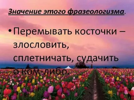 Перемывать косточки
